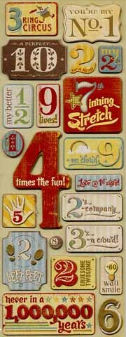K&Co Wild Saffron Adhesive Chipboard Number Sayings