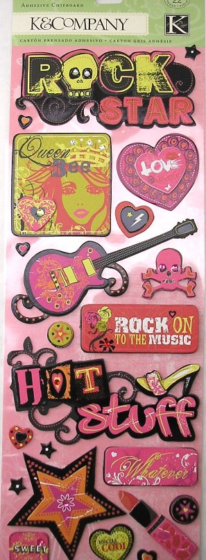 K&Co Adhesive Chipboard - Rock Star (566651)