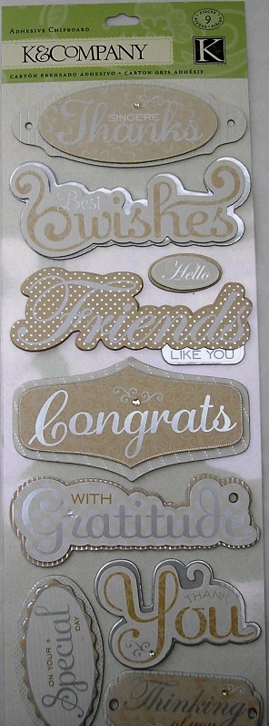 K&Co Adhesive Chipboard - Greetings