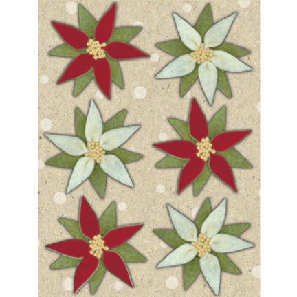 K&Co Christmas Cheer -  Poinsettia Felt Stickers