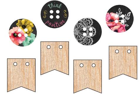 Prima The Optimist - Wooden Buttons
