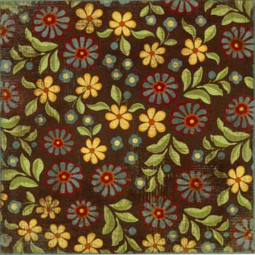 K&Co Wild Saffron Wild Flowers Flat Paper