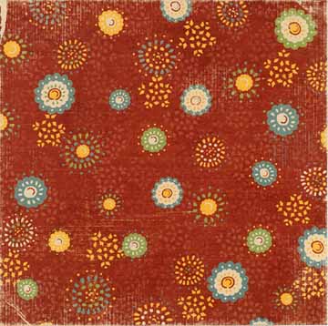 K&Co Wild Saffron Red Diamond Flowers Flat Paper