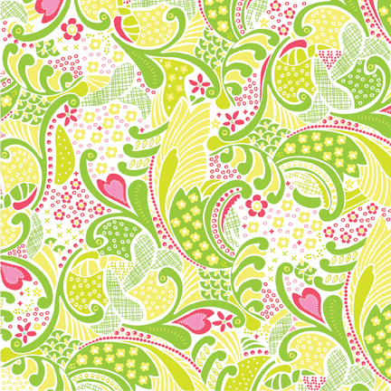 K&Co Berry Sweet Speciality Paper-  Heart Vines Glitter 