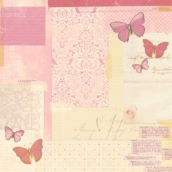 K&Co Cut 'N Paste - Butterfly Memories Glitter (Speciality Paper)