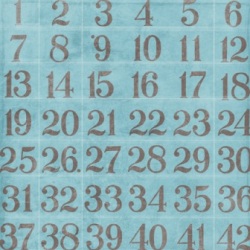K&Co Cut 'N Paste - Numbers Embossed (Speciality Paper)