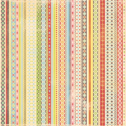 K&Co Cut 'n Paste - Funky Stripe Glitter (Speciality Paper)