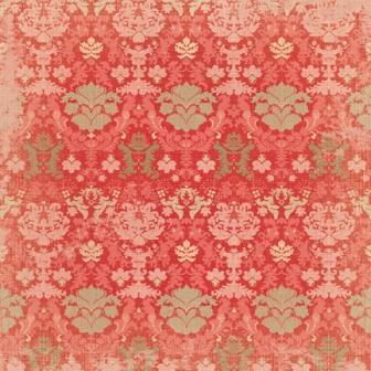 K&Co Lifes Journey - Red & Green Damask