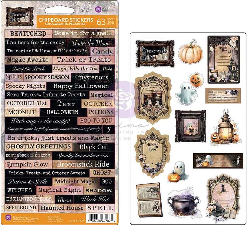Prima Marketing Bewitched Chipboard Stickers (63pcs) (677879)
