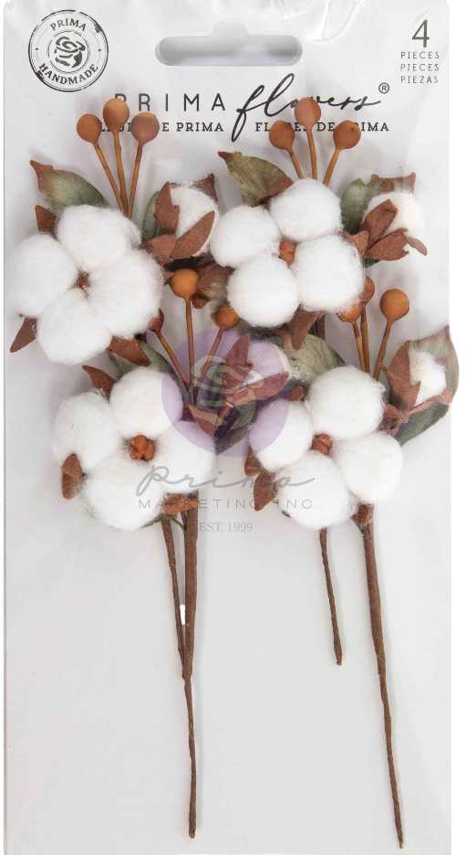 Prima Marketing Twinkle & Treats Flowers Snowy Cotton (4pcs) (680350) 