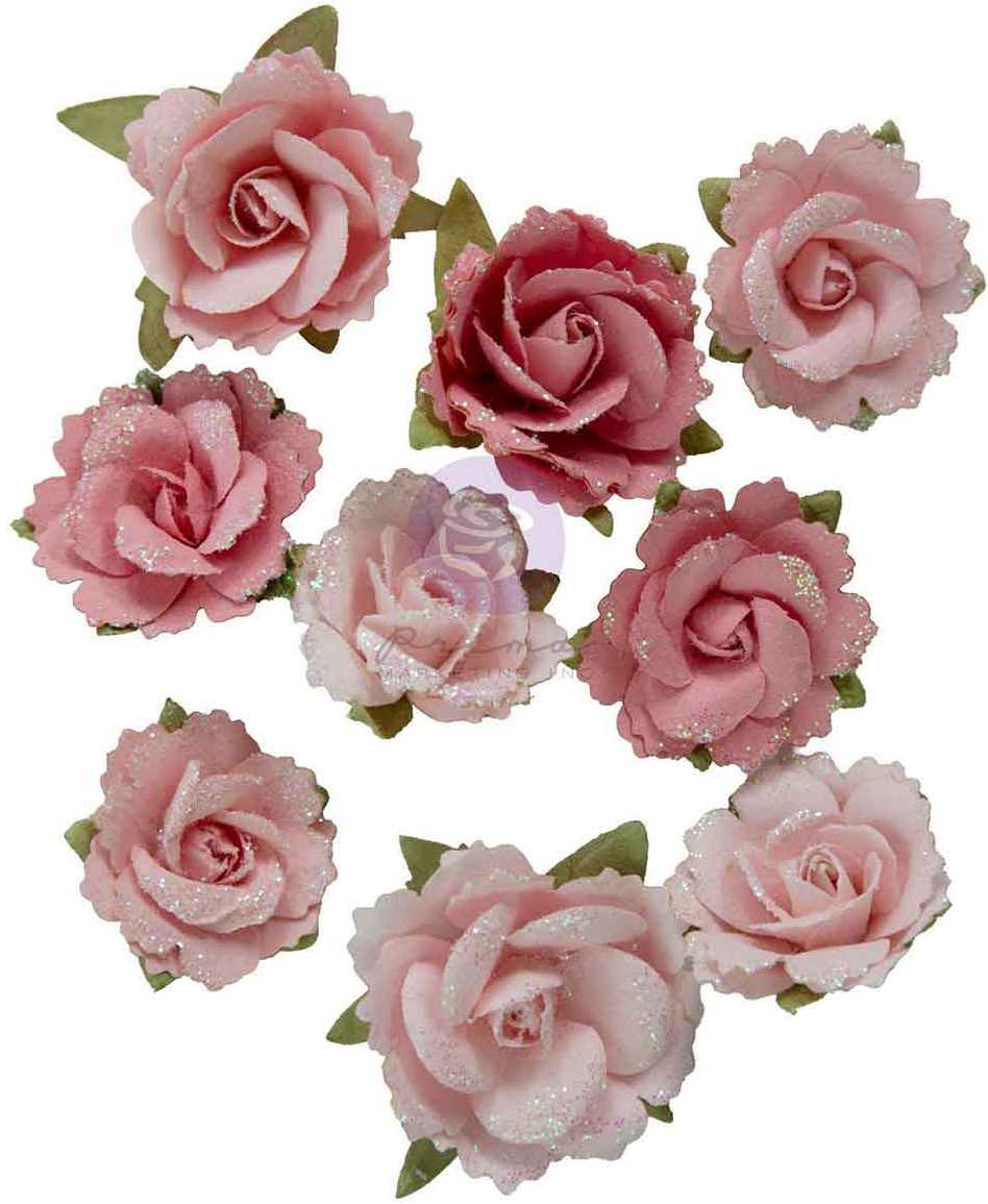 Prima Marketing Buttons & Keepsakes Flowers Enveloped Roses (9pcs)(684730) 