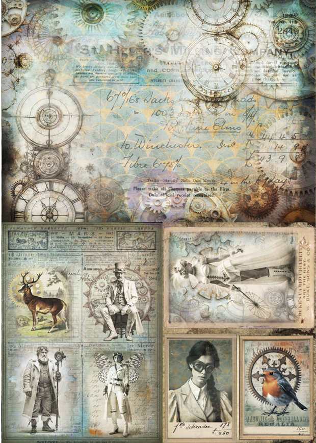 Finnabair Steam and Frost A3 Decoupage Fiber (1pcs) (951467) 