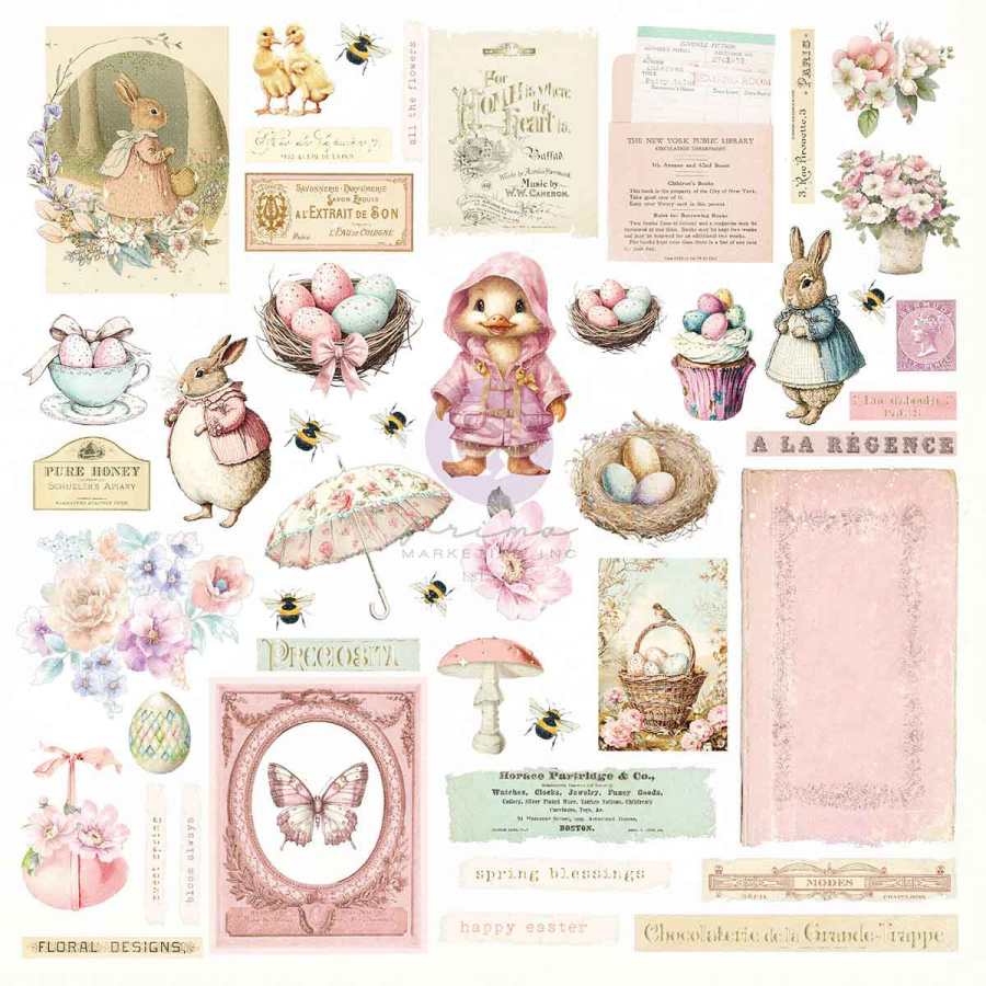 Prima Marketing Sweet Spring Ephemera Sunshine & Bunnies (94pcs) (982140)