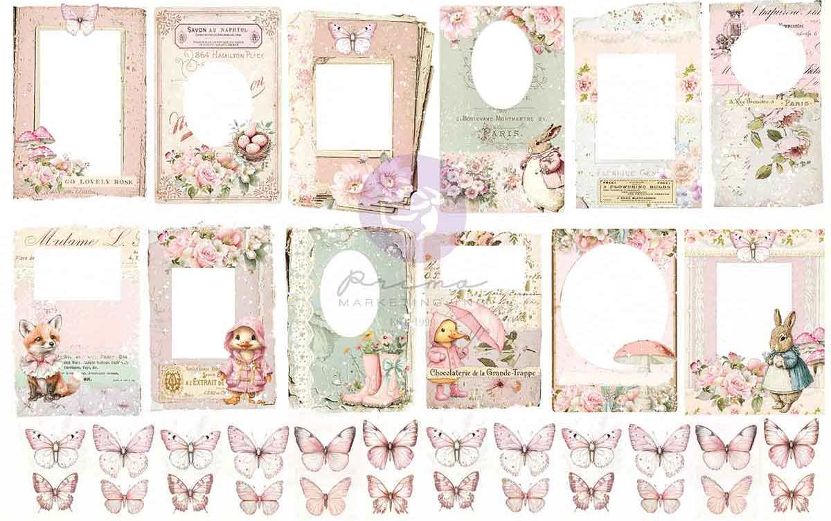 Prima Marketing Sweet Spring Ephemera Butterflies & Frames (72pcs) (982164)