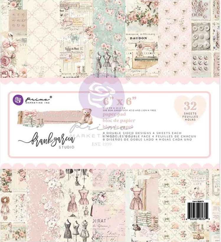 Prima Marketing Buttons & Keepsakes 6x6 Inch Paper Pad