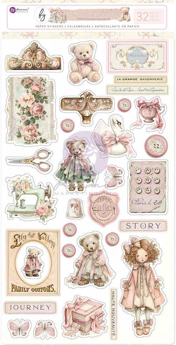Prima Marketing Buttons & Keepsakes Stickers (32pcs) (982423)