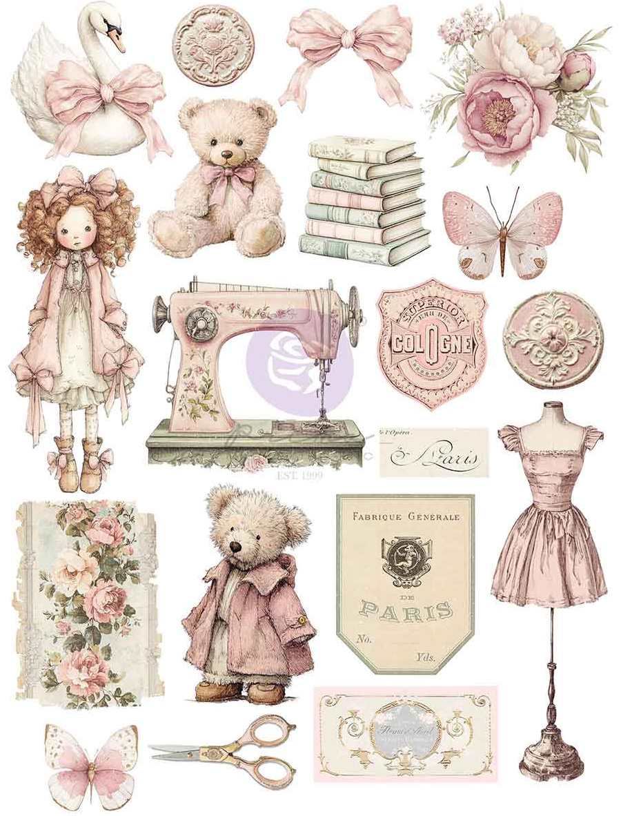 Prima Marketing Buttons & Keepsakes A4 Transfer  (982454)