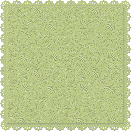 K&Co Sea Glass Speciality Paper - Shell Pattern Die Cut Embossed 