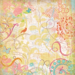 K&Co Urban Phapsody Paper - Garden Collage (GLITTER)