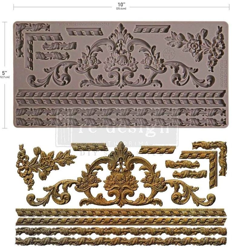 Prima Marketing Regal Flourish 5x10 Inch Decor Moulds (679248)