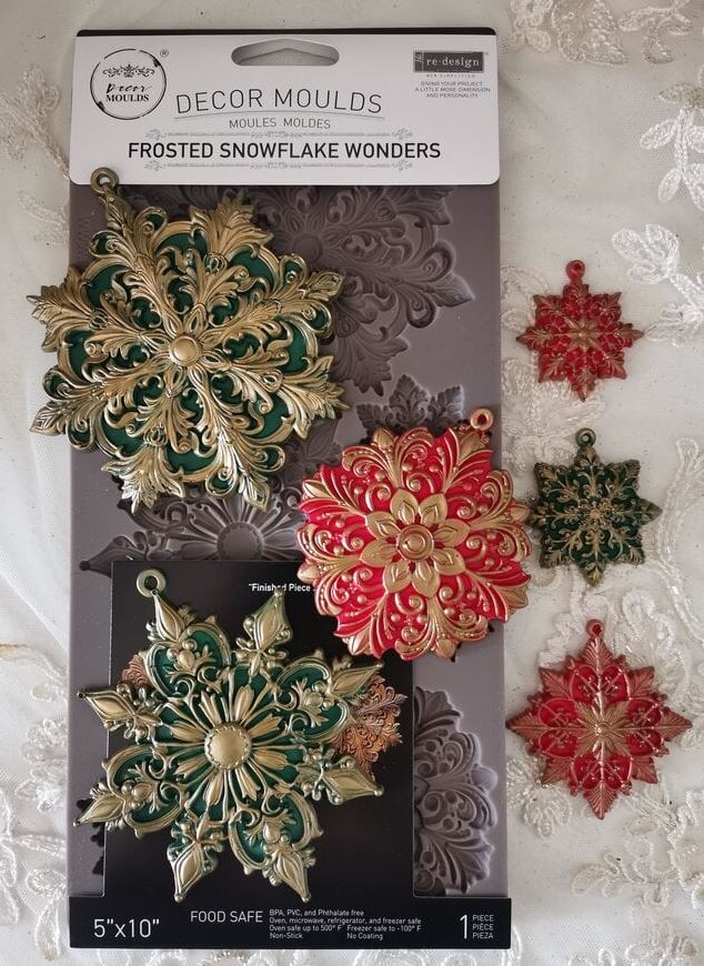 Prima Marketing Frosted Snowflake Wonders 5x10 Inch Decor Moulds (677404)