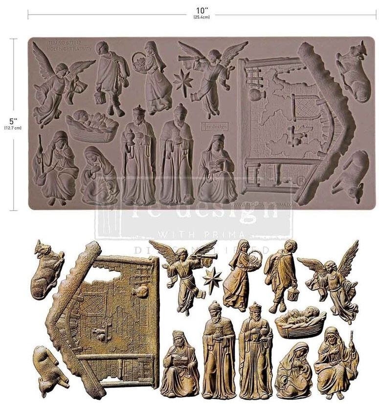 Prima Marketing Christmas Village 5x10 Inch Decor Moulds (677374)