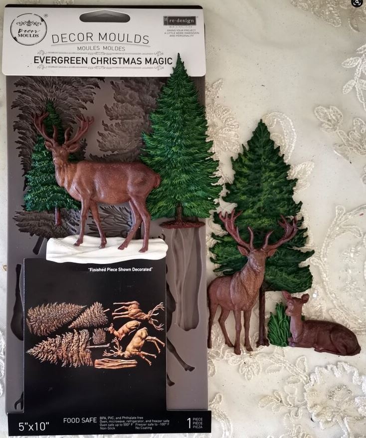 Prima Marketing Evergreen Christmas Magic 5x10 Inch Decor Moulds (677480)