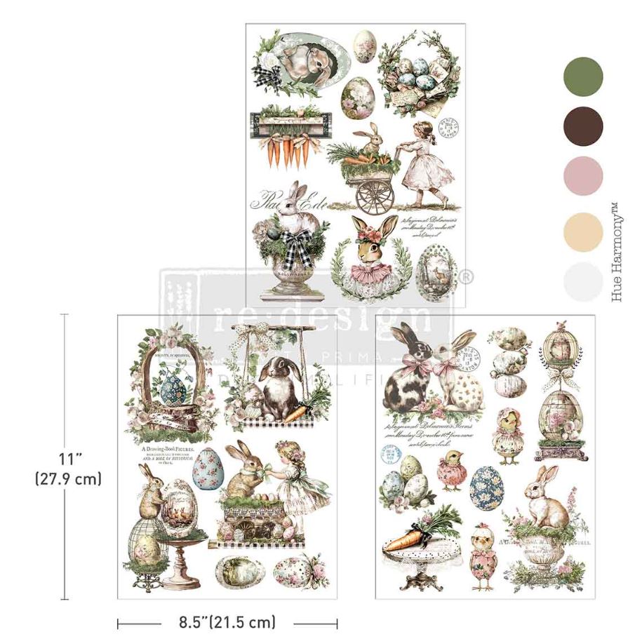 Re-Design with Prima - Garden Whimsey 8,5x11 Inch Middy Transfers (3pcs) (680961) 