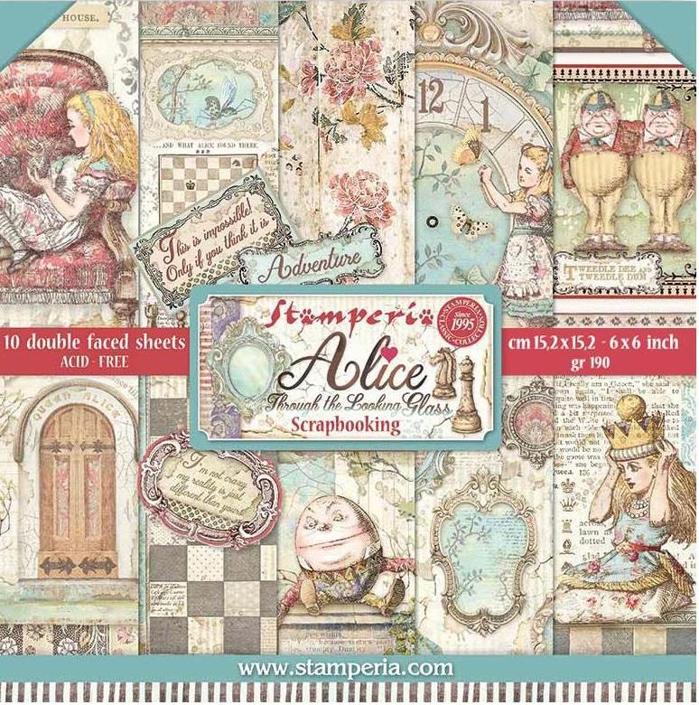 Stamperia Alice Through the Looking Glass - 6x6 Paper Pad