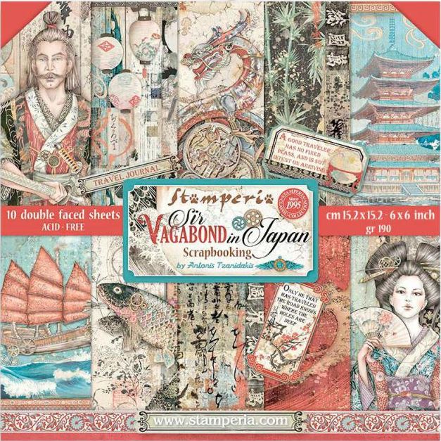 Stamperia 6x6 Paper Packs - Sir Vagabond in Japan
