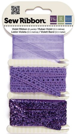 We R Memory Keepers Sew Ribbon Fancy Ribbon VIOLET