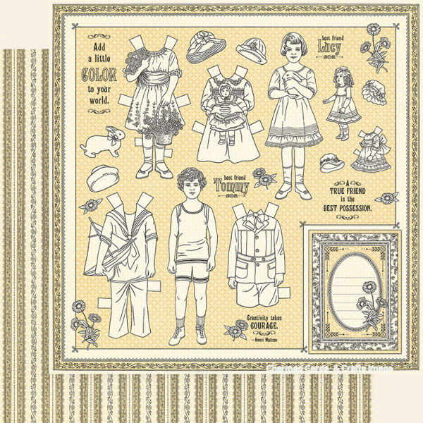 Graphic 45 Penny's Paper Doll Family COLOUR YOUR WORLD