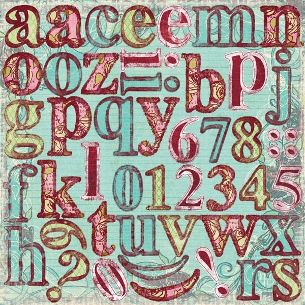 Prima Angelique Chipboard Monograms (810009)