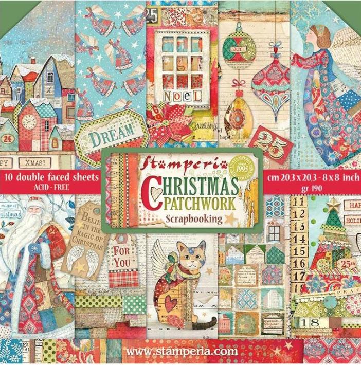 Stamperia 8x8 Paper Packs - Christmas Patchwork 