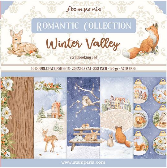 Stamperia Winter Valley 8x8 Inch Paper Pack