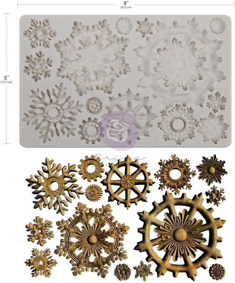Finnabair Frosty Gears 5x8 Inch Decor Moulds (951566) 