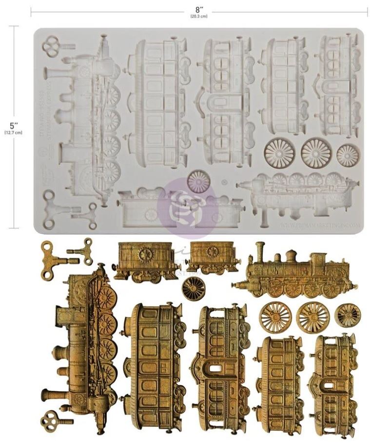 Finnabair Steampunk Express 5x8 Inch Decor Moulds (951580) 