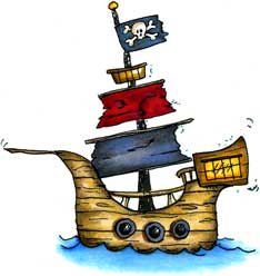 Whipper Snapper Stamps - Pirate Ship