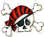 Whipper Snapper Stamps - Pirate Skull 
