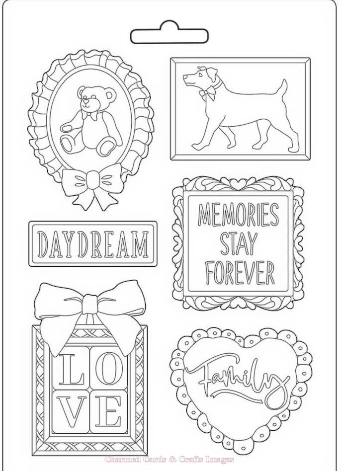 Stamperia Daydream Soft Mould A4 - Frames and Quotes K3PTA4530 