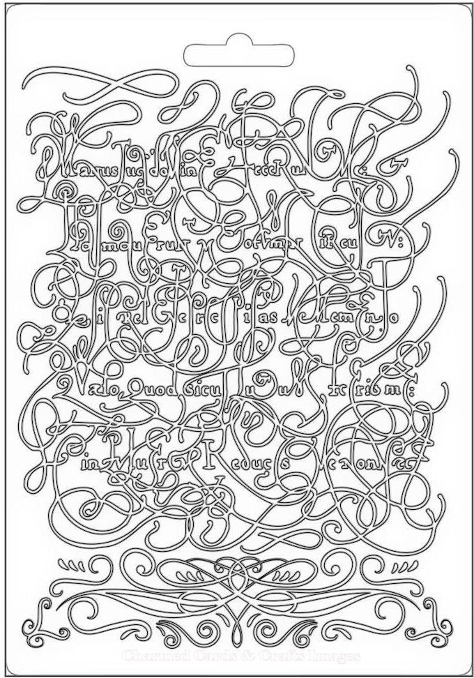 Stamperia Soft Impression Mould A5 - Calligraphy (K3PTA5614)