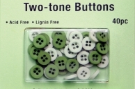 Two-Tone Buttons -  GREEN