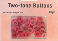 Two-Tone Buttons -  RED