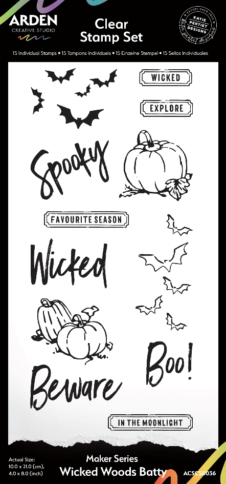 Arden Creative Maker Series Wicked Woods 4x8 Inch Clear Stamp 