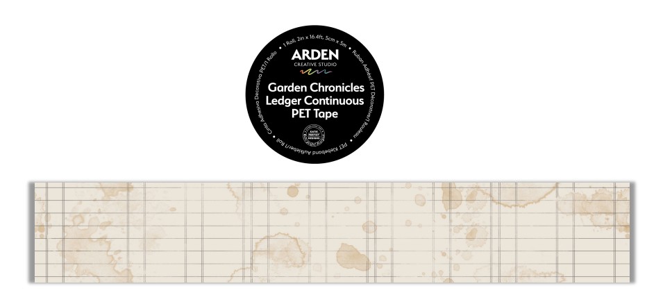 Arden Creative Garden Chronicles PET Tape Ledger Continuous (5cmx5m)