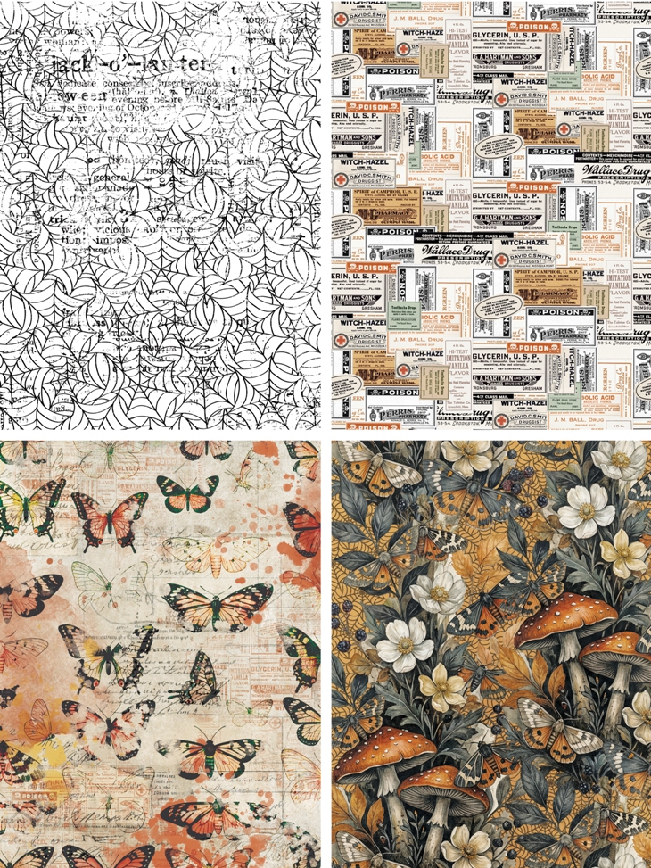 Arden Creative Wicked Woods 6x8 Inch Decoupage Paper (12pcs) 
