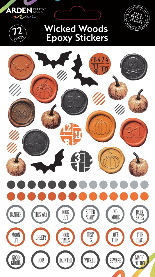 Arden Creative Wicked Woods Epoxy Stickers (72pcs) 