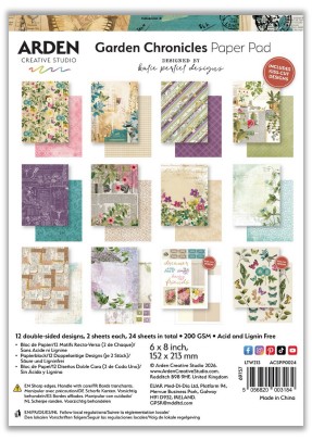 Arden Creative Garden Chronicles 6x8 Inch Paper Pad
