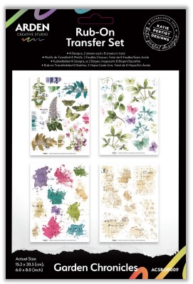 Arden Creative Garden Chronicles 6x8 Inch Rub-On Transfer Set (ACSRO0009)