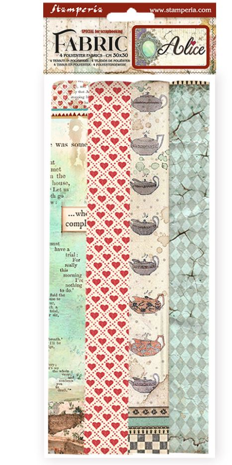 Stamperia Alice Forever FABRIC SHEETS 